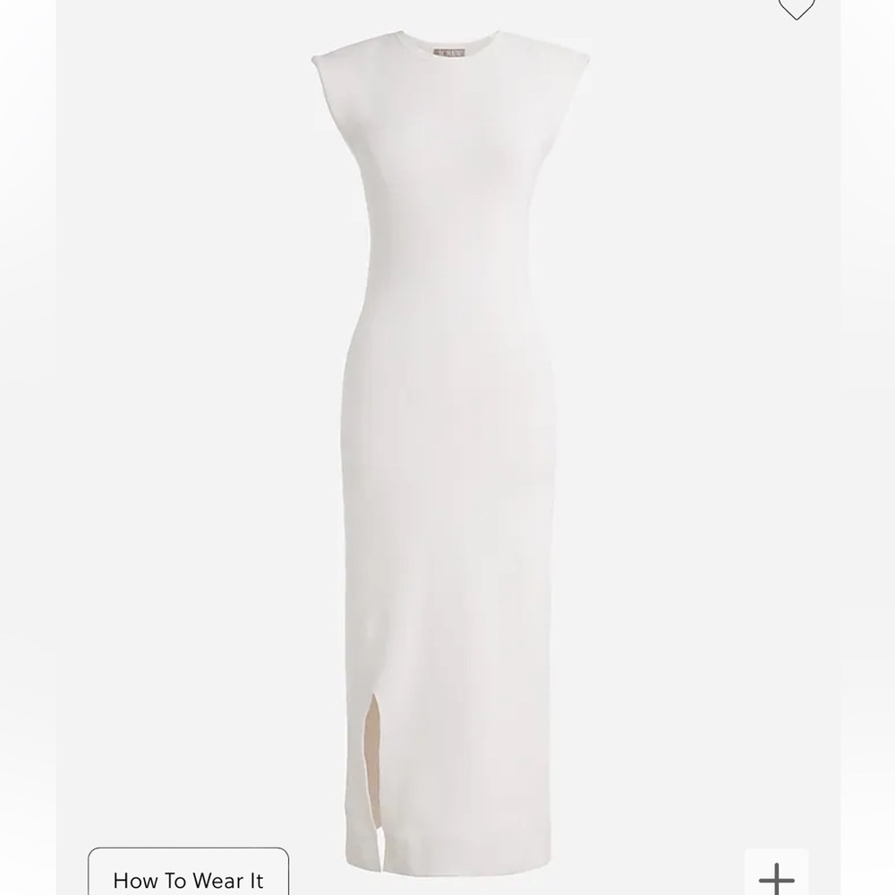 J. Crew Sleeveless Sweater Dress in Stretch Viscose Blend White XS BY501 New